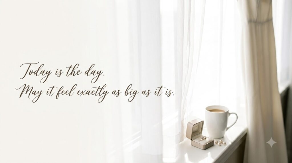 Wedding day morning blessings